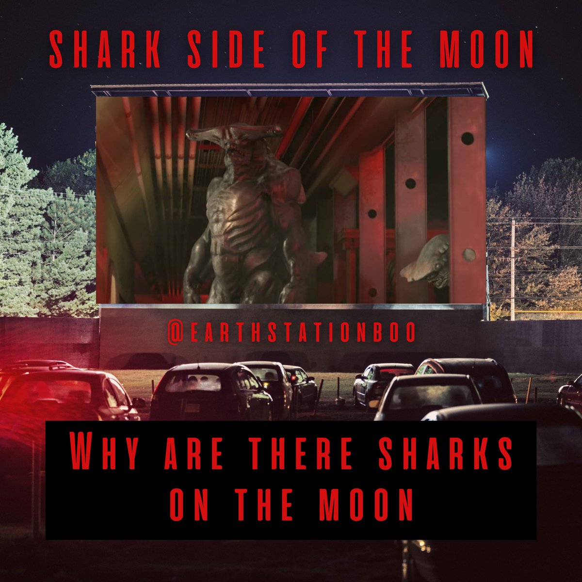 earthstationboo's tweet photo. The USSR couldn't kill them. So they launched them at the moon. We watched Shark Side of the Moon so you don't have to, except you absolutely should ๐๐ $10,000 budget. Russian speaking shark hybrids. Zero laws of physics. ๐ฆ #EarthStationBoo #SharkSideOfTheMoon #LetsGetSpooky https://t.co/8ESdj70wOx