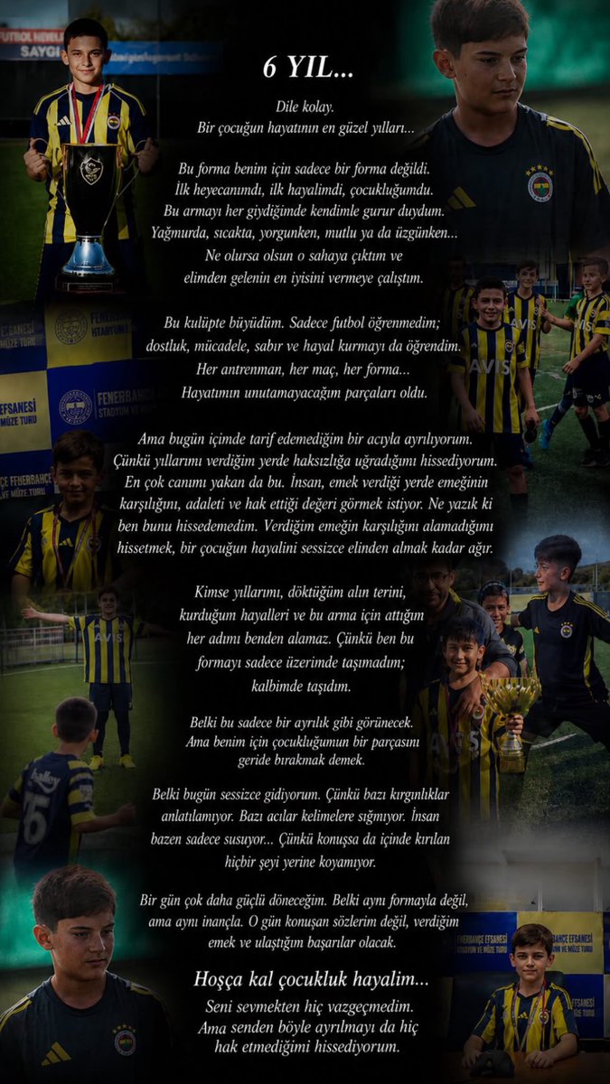 FenerSol1907's tweet photo. Ahmet Ercanlar'ın oğlu Aren Ercanlar 6 yıldır Fenerbahçe altyapısında oynuyordu.
Barış Göktürk'ün talimatıyla gönderilmiş.
"Çocuklar ağlamasın" diye istismar yapanların bu tutumunu ibretle karşılıyoruz.
Babası ile sorununuz varsa bunu çocuğunun 6 yıllık emeğini hiçe sayarak nasıl intikam alırsınız?
Çok utanmazca, çok sinsice...
Sadece ayrıcalıklı babaların çocuklarınımı görmek zorundayız?
Bu nedir ya?