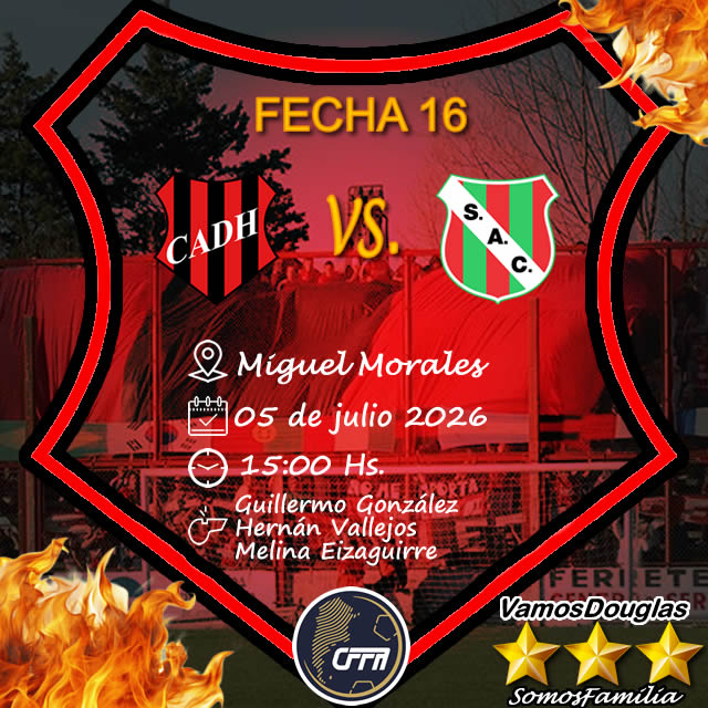 DouglasMania's tweet photo. Día, horario y terna arbitral fecha 16 #TorneoFederalA 
#DouglasHaig 
#SportivoLasParejas https://t.co/M9AF2du0FZ