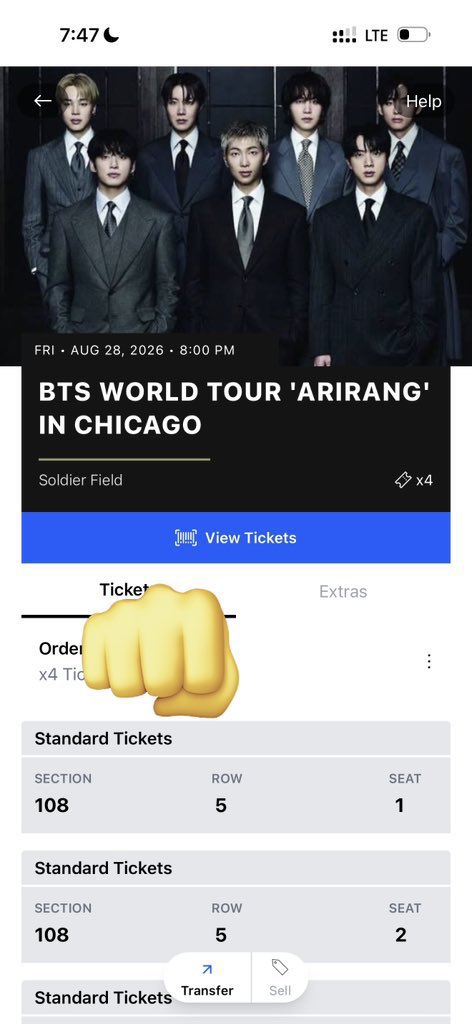 EmiryGianna's tweet photo. Hey l've BTS tickets available for Soldier Field • Chicago, IL

$200 each
Fri, Aug 28, 2026, 8:00 PM

I'm happy to show proof of tickets e dm if you're interested!

BTS WORLD TOUR 'ARIRANG' IN CHICAGO
TICKET SALE CHICAGO CONCERT!! Thank you!!!😎🥹🥹🥹 https://t.co/GAjDuXwOFp