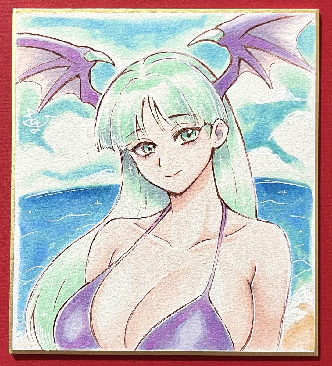 skm_nnm's tweet photo. Summer Morrigan🏖️ https://t.co/PI7JCJvfvY