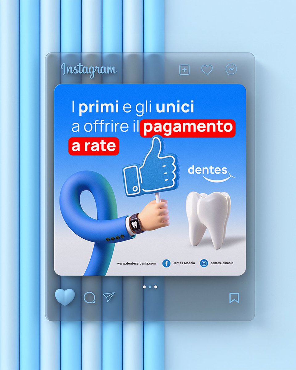 _brolin26's tweet photo. Një seri postimesh kreative për rrjetet sociale të realizuara për Dentes, me fokus në një identitet modern, i pastër dhe vizualisht tërheqës. https://t.co/7DdPP6IKm9