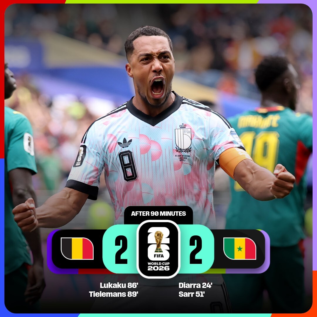 FIFAWorldCup's tweet photo. A Belgium comeback takes the game to extra time! 👀

#FIFAWorldCup