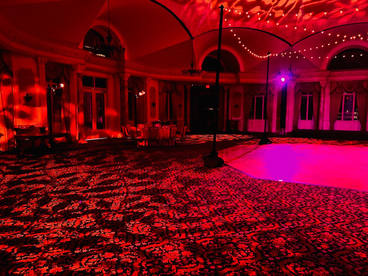 WeddingLighting's tweet photo. Saturated uplighting in a classic ballroom isn't a risk. It's a decision. There's a difference. We know which one this was. https://t.co/s7PzP3dsS4