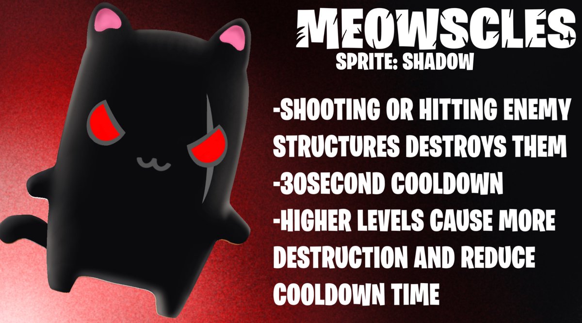 FerrierPedro's tweet photo. This is my idea!!! Epic, add This plsss
I don’t use IA
🐱✨ Meowscles Sprite (Mythic) #DesingASprite (In the photos have info) https://t.co/C0B1TJglz7