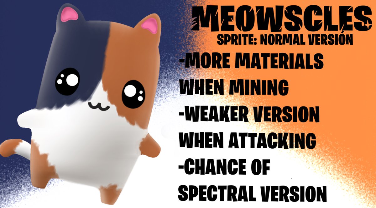 FerrierPedro's tweet photo. This is my idea!!! Epic, add This plsss
I don’t use IA
🐱✨ Meowscles Sprite (Mythic) #DesingASprite (In the photos have info) https://t.co/C0B1TJglz7