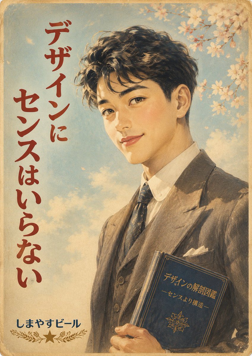 shi_ma_ya_su's tweet photo. SNSプロフを読み込ませて、
昭和レトロビール風ポスター作ってみた。
使い方はこんな感じ👇 https://t.co/WJEXofzQU6