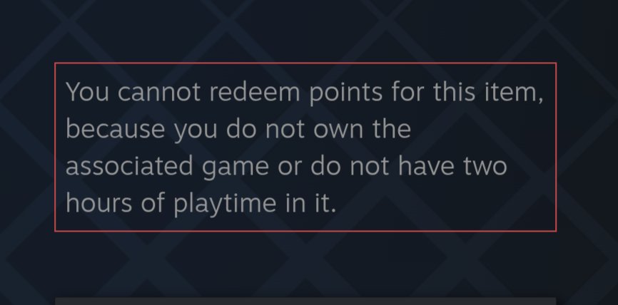 SuiParabellum's tweet photo. did you know the steam points shop has anti larp tech https://t.co/DryjKAWb7g