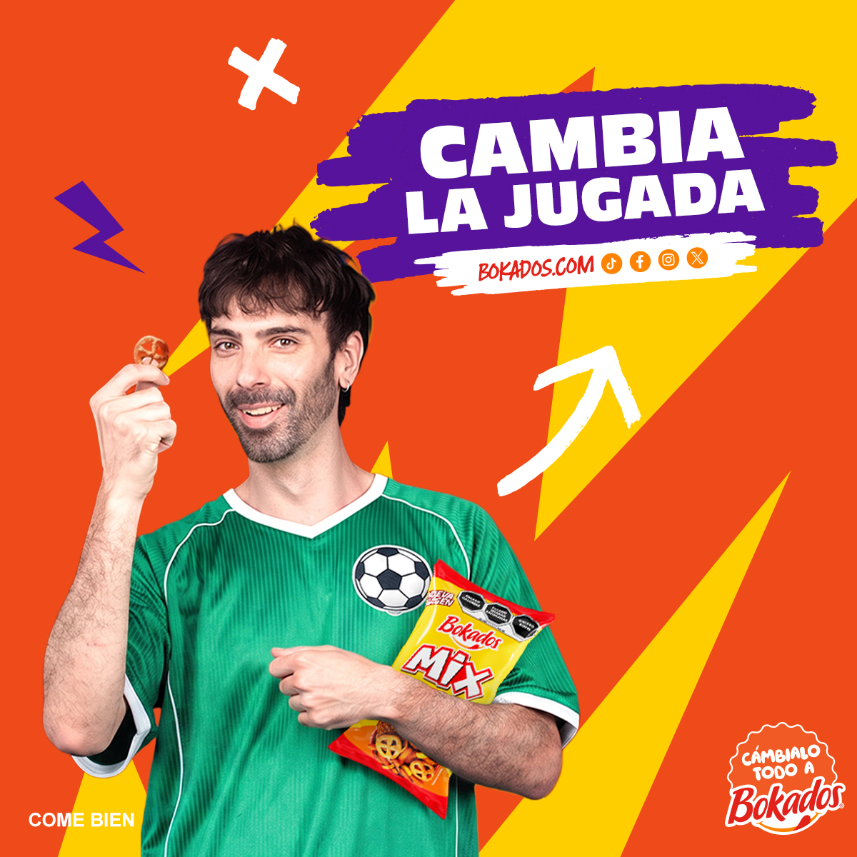 BokadosMX's tweet photo. Noventa minutos de emoción merecen una botana que lo tenga todo.🇲🇽⚽
Mix D'Tochos llega con la combinación perfecta para acompañar cada festejo, cada grito y cada gol. 🔥🙌
¡Cambia la jugada! ¡Cámbialo todo a Bokados!

#CambiaLaJugada #CámbialoTodoABokados #MixDTochos https://t.co/TGMB4bGFWR