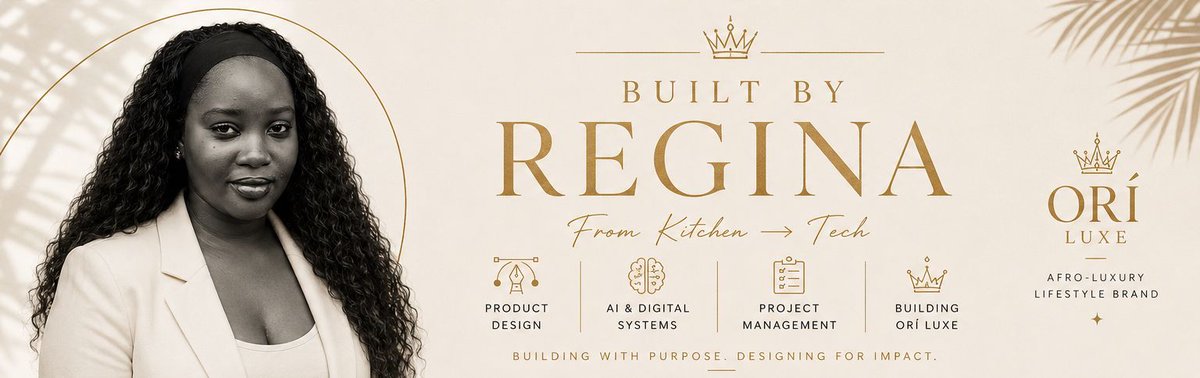 builtbyRegina's tweet photo. From Kitchen to Tech. 👩🏽‍🍳 → 💻

I began my career in the kitchen and hospitality.

Today, I’m reinventing myself through Product Design, Product Management, AI, and entrepreneurship while building Orí Luxe.

I’m sharing the lessons, challenges, and wins as I grow.

If you’re building a new career, a business, or both, welcome.

Let’s build something meaningful together. 🚀