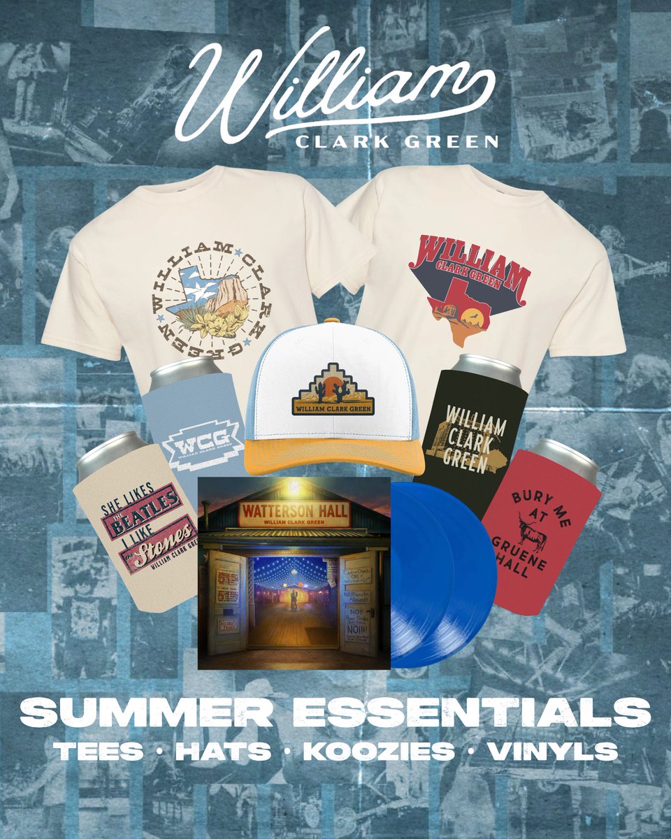 WilliamCGreen's tweet photo. If you've been meaning to grab a shirt, hat, koozie, or record, now's as good a time as any.

Shop's open: https://t.co/bVdNRrNFOG https://t.co/OIO5qgUh4h