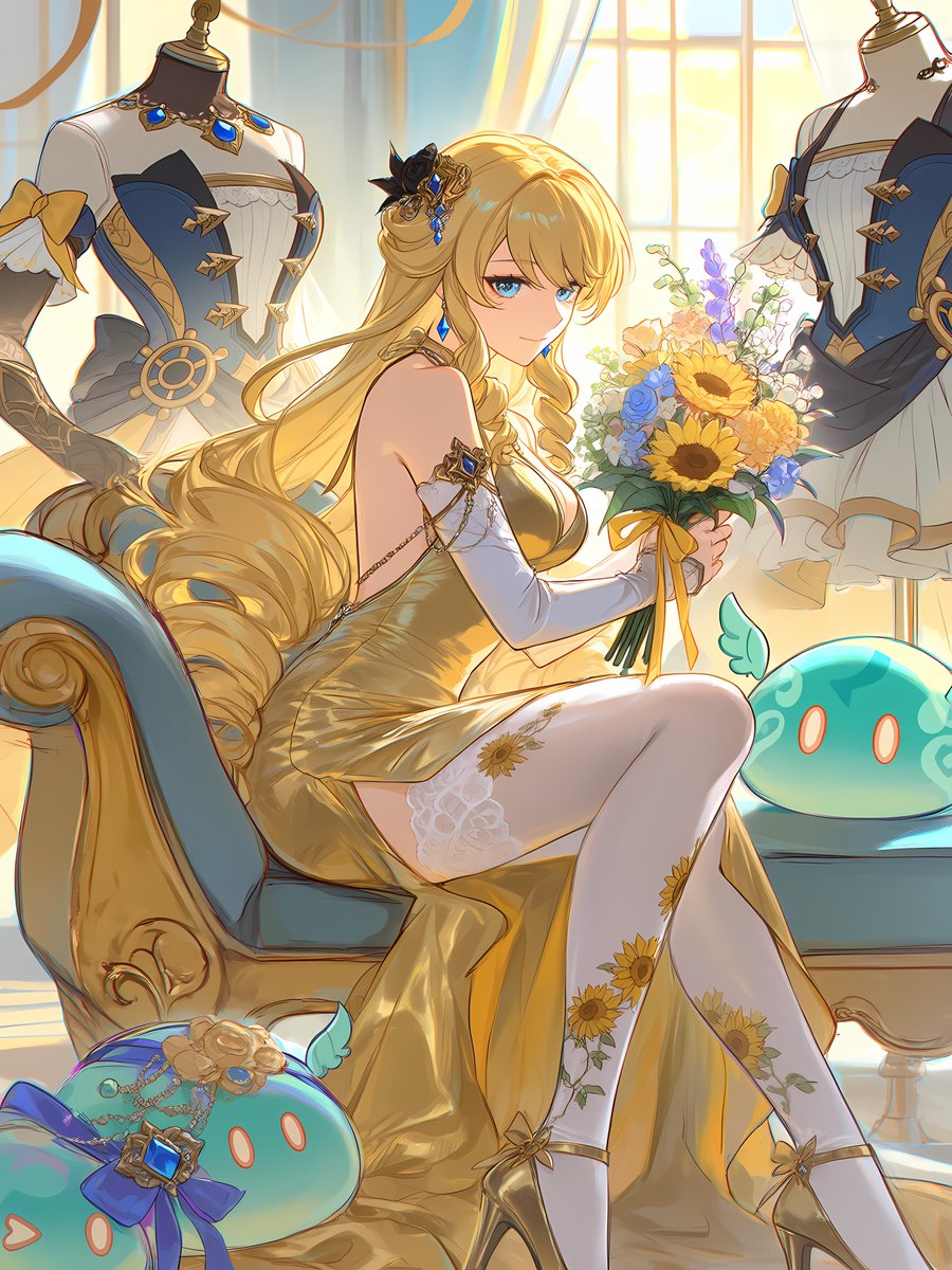 DavidV20230's tweet photo. ナヴィア、陽だまりに咲く優雅さ 🌻

可愛いナヴィア～ SFW

#ナヴィア #原神 https://t.co/UiQOPoL4tF