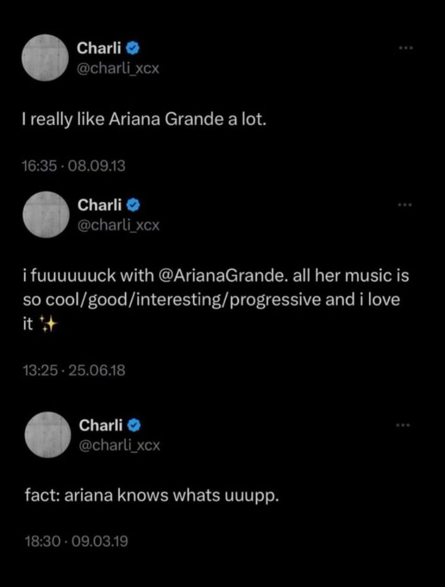 xcxpilled's tweet photo. @glindascewchi things that did not happen and wouldn’t ever happen. really weird to try to start something between them. https://t.co/IWvtYgiSiN