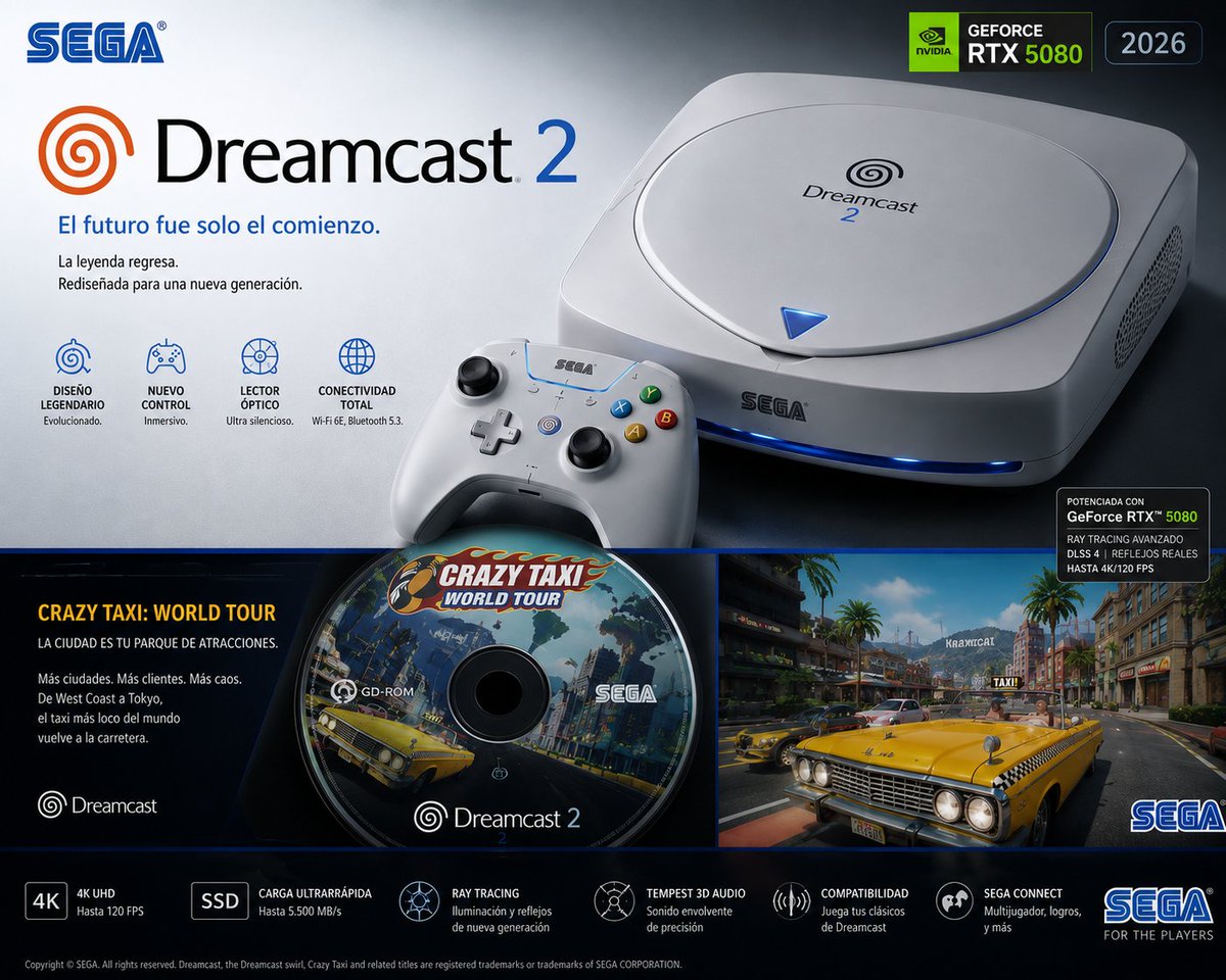 ilesRaider's tweet photo. Después de la jugada de Sony con PlayStation, ahora es vuestro momento, que vuelva el sueño consolero @SEGA @SEGA_Europe @SEGA_OFFICIAL @sega https://t.co/Ny3Mr2zgLj