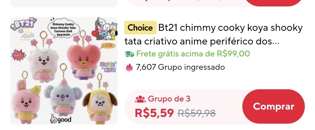 jmaroll_'s tweet photo. Alguém pra comprar bt21 fadinha em grupo de 3 no ali??? https://t.co/qANrow74AB