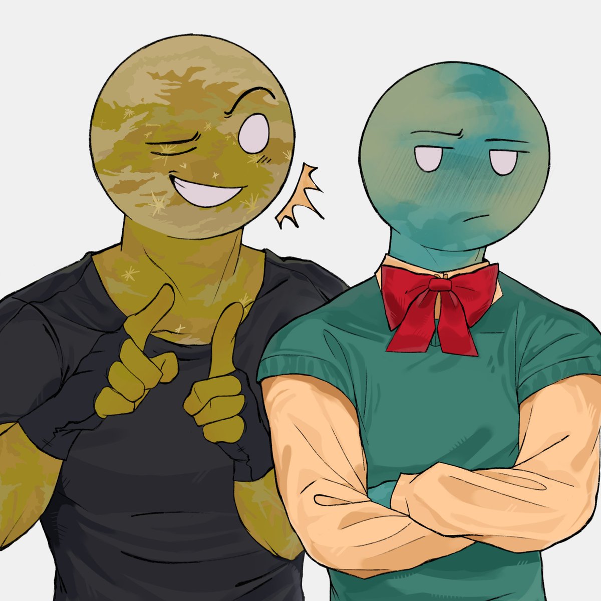 foxivd's tweet photo. Un poquito de titanmede (creo que se escribe así) ala Parilla 🔥🔥 #solarballs #solarballsfanart #solarballstitan #solarballsganymedes https://t.co/p2vxpm9ZPo