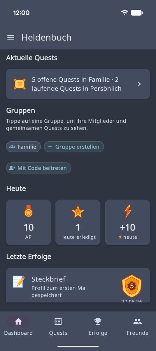 heldenbuch's tweet photo. Aufgabe erledigt = XP. XP = Level-Up. So macht Heldenbuch Produktivität belohnend statt zermürbend. 🗡️ Jede kleine Quest zählt. #Gamification #Produktivität #ADHS https://t.co/psW3WGifvo