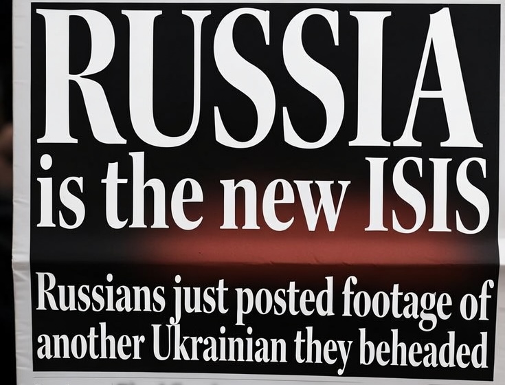 CaffeineFella's tweet photo. @WeThePeopleN0W @kadmitriev Russians have killed more christians and bombed more churches than ISIS

They even chip off Ukrainians heads while they are still alive and film it like ISIS https://t.co/4rdXk5ZBfg
