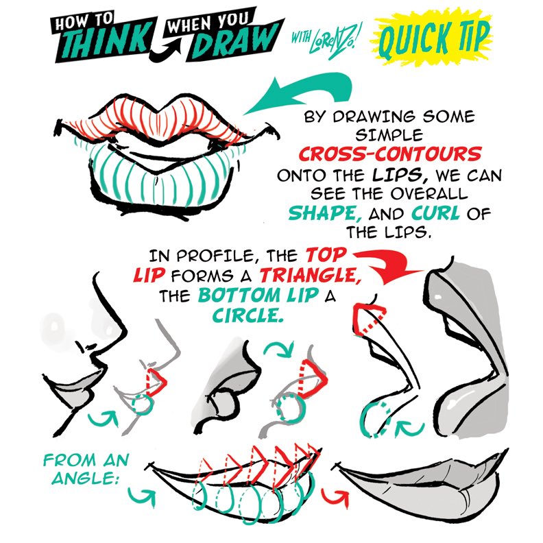 EtheringtonBros's tweet photo. LIPS! To get the FREE monthly How to THINK When You draw digital MAGAZINE, (including NEW tutorials, a YEAR before they appear online) just tap the link in the bio HERE:  @etheringtonbros.bsky.social
#anime #manga #comicart #conceptart #gamedev https://t.co/aDpgem6u2m
