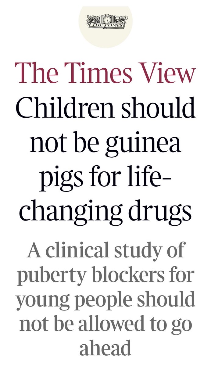 biologyinmed's tweet photo. We need the data linkage study NOT a puberty blocker trial. 
‘Where UK evidence is needed, far greater efforts must be made to acquire it from those already exposed to the effects of these life-changing drugs, rather than subject a whole new cohort of distressed young people to potential risk.’

Children should not be guinea pigs for life-changing drugs

https://t.co/s5nF4pAWVd