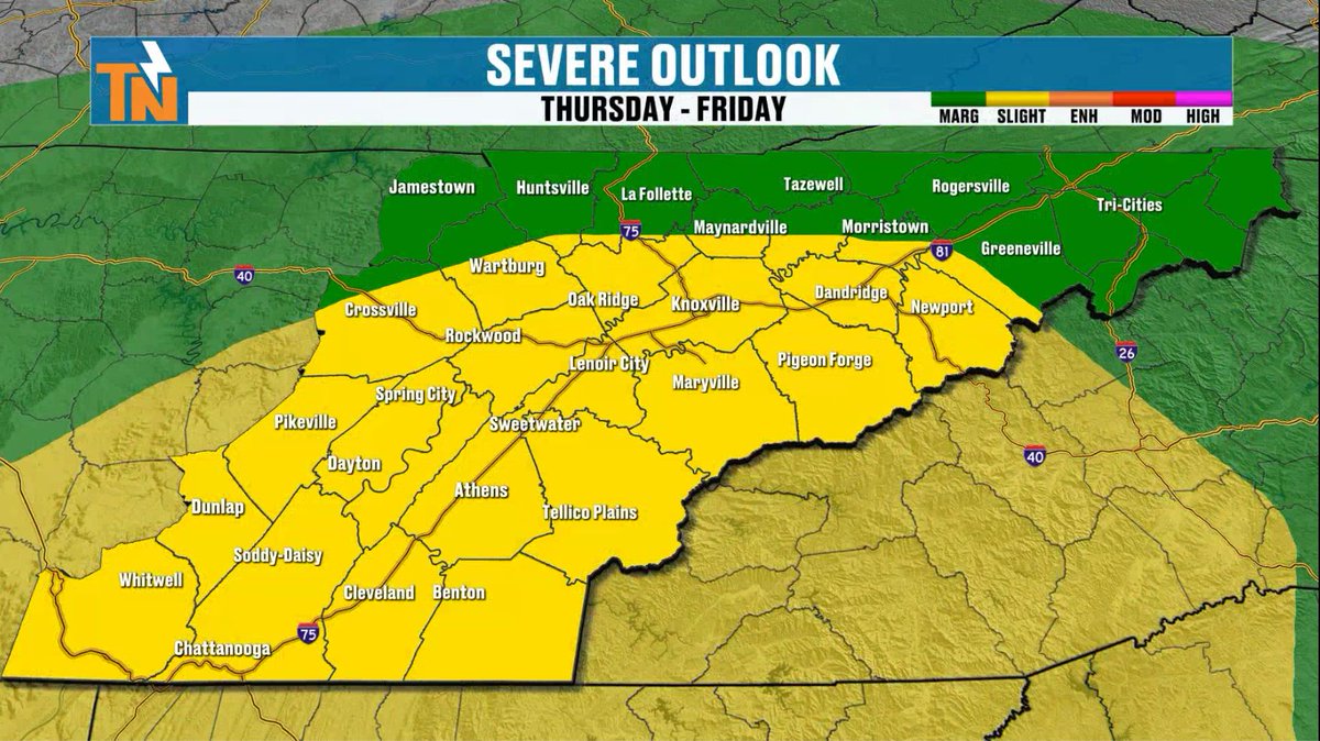 MikeWitcherTV's tweet photo. Thursday is likely going to be the hottest day of this heat wave!
Oh... and storms could become strong to severe if they fire off as the Storm Prediction Center has put un in a level 1 & 2 risk for isolated severe storms. 
There is a lot of energy in the atomosphere.

 @PipeWrenchPHC
@pipewrenchplumbinghvac has been in business since 2001, They have proudly delivered top-notch plumbing and HVAC services to the greater Knoxville community. Whether you need repairs, replacements, or maintenance, we offer same-day service to quickly address all of your plumbing, heating or cooling needs. You can trust the experts at Pipe Wrench for reliable, long-term solutions to any problem that arises. And remember, Same Day Service Guaranteed, or your visit is FREE!