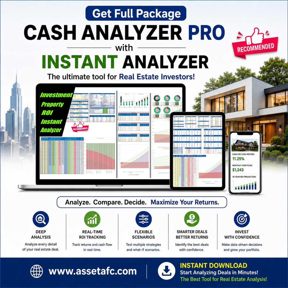 Asset_AFC's tweet photo. The Real Estate Tool Every Investor Should Own. ⭐⭐⭐⭐⭐

Cashflow Analyzer Pro with Deal Instant Analyzer - Your Ultimate Real Estate Investment Tool 🏡📊

🔍 Deep Analysis | 💡 Real-Time ROI Tracking | 🔄 Flexible Scenario Analysis

https://t.co/5mR2WoRFWB

#realestatenews https://t.co/5hz0MclW3i