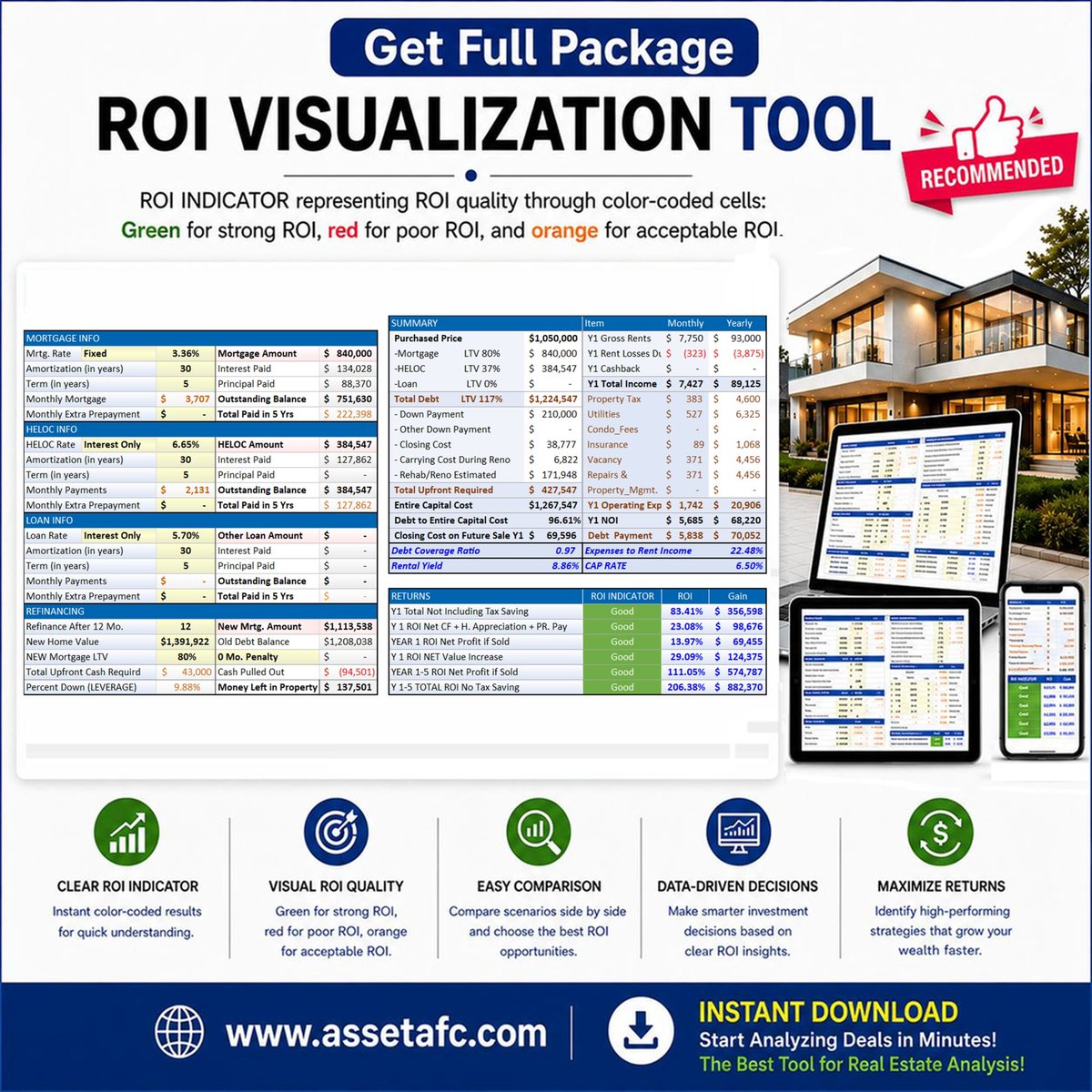 Asset_AFC's tweet photo. The Real Estate Tool Every Investor Should Own. ⭐⭐⭐⭐⭐

Cashflow Analyzer Pro with Deal Instant Analyzer - Your Ultimate Real Estate Investment Tool 🏡📊

🔍 Deep Analysis | 💡 Real-Time ROI Tracking | 🔄 Flexible Scenario Analysis

https://t.co/5mR2WoRFWB

#realestatenews https://t.co/5hz0MclW3i
