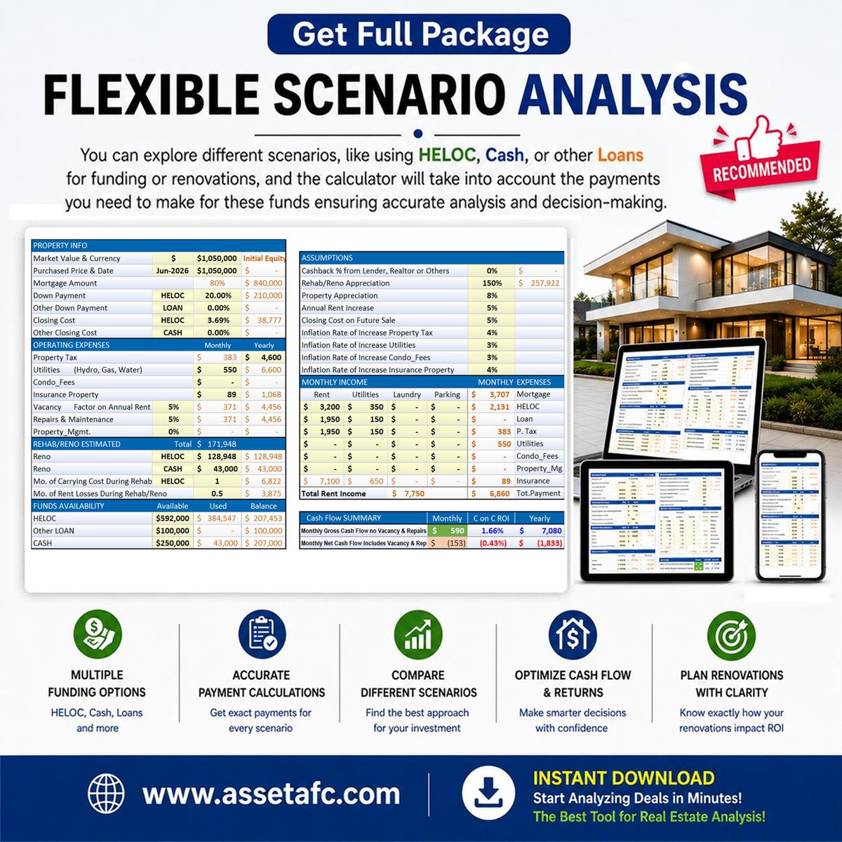 Asset_AFC's tweet photo. The Real Estate Tool Every Investor Should Own. ⭐⭐⭐⭐⭐

Cashflow Analyzer Pro with Deal Instant Analyzer - Your Ultimate Real Estate Investment Tool 🏡📊

🔍 Deep Analysis | 💡 Real-Time ROI Tracking | 🔄 Flexible Scenario Analysis

https://t.co/5mR2WoRFWB

#realestatenews https://t.co/5hz0MclW3i