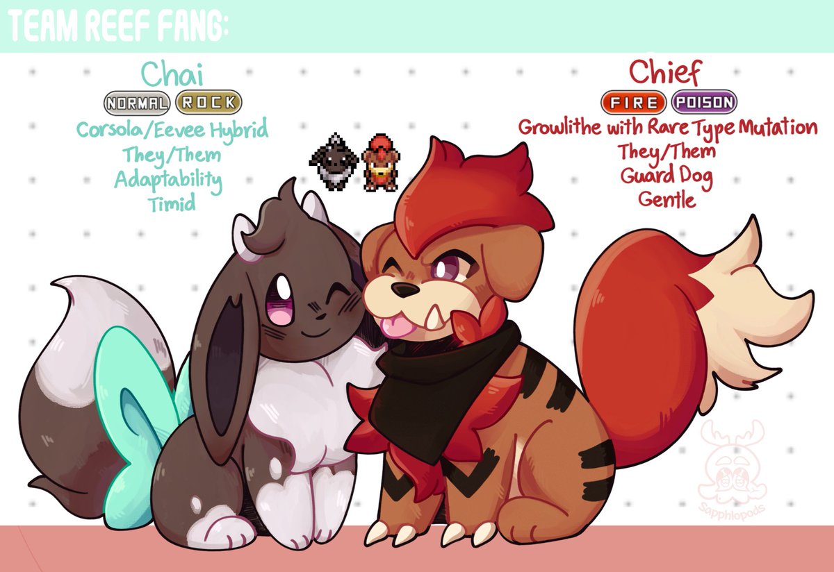 Chaimyera's tweet photo. PMD team AU with Chief and Chai ^^ https://t.co/mTCUsqjzQO