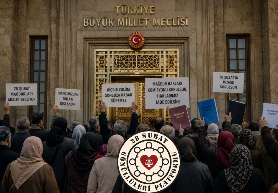 28subatgonullu's tweet photo. SESİMİZ GELİYOR MU?

● EYT'lilerin sesine kulak veren irade...
● Üniversite öğrencilerinin kredi borçlarında "aldığın kadar öde" talebine çözüm üreten irade...
● 1960 darbesi mağdurlarının haklarını teslim eden irade...
● 15 Temmuz sonrası ihraç edilip komisyon kararıyla görevine dönenlerin tüm özlük haklarını iade eden irade...

Peki...

29 yıldır adalet bekleyen 28 Şubat mağdurlarının sesi neden duyulmuyor?

Biz bu milletin evlatları değil miyiz?
Bizim kaybolan yıllarımız, gasp edilen haklarımız, dağılan yuvalarımız, yarım kalan hayatlarımızın hesabını kim verecek?

Yoksa bizim sesimiz hiç mi ulaşmıyor?

28 Şubat mağdurları ayrıcalık değil, sadece adalet ve iade-i hak istiyor.
#28SubatHakTelafi 
@RTErdogan 
@NumanKurtulmus 
@Yenisehirlioglu
@yenisafakyazari 
@sarseven 
@Zekeriya_Say 
@tayyartercan 
@haciykk 
@abdulkdir_selvi 
@samiltayyar27
@yenisafak
@yeniakit