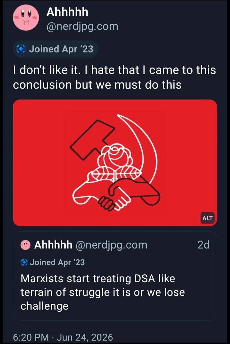 b_thomas_2103's tweet photo. If the people want DSA. Then we as communists must meet them in DSA and push them left https://t.co/qeKtOnB6s2