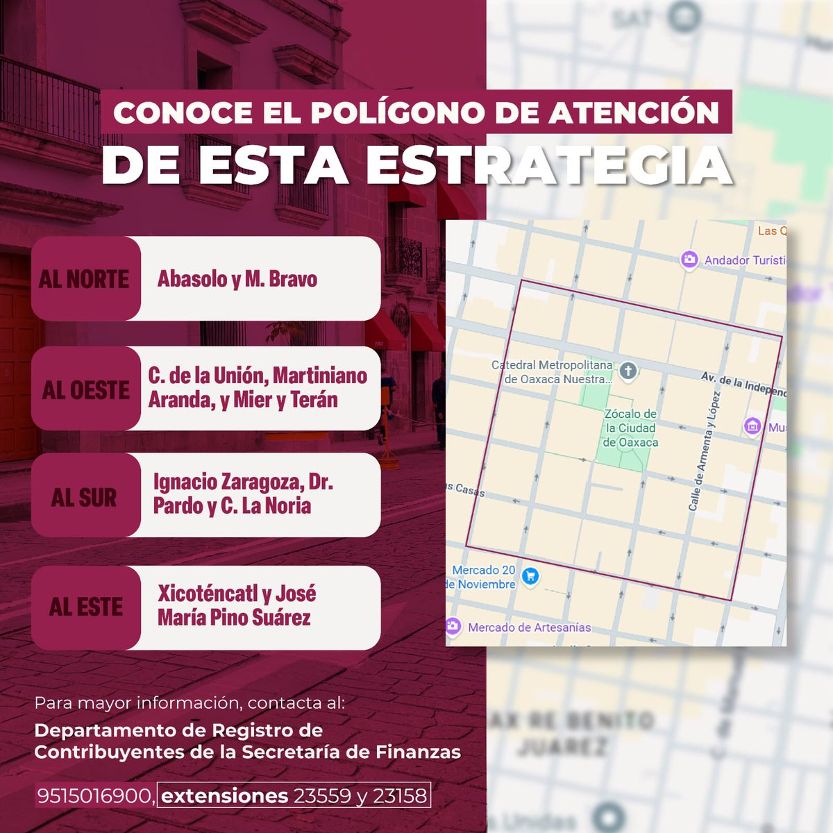 salomonj's tweet photo. ¡La #PrimaveraOaxaqueña conserva el empleo en el Centro Histórico!

Con el programa #OaxacaContigo se otorgan beneficios fiscales estatales a comerciantes y microempresas que fortalecen la identidad y economía local. 

Extensión de plazos, suspensión de vigilancia fiscal y más. ¡Tu negocio sigue creciendo con respaldo institucional! 

Para mayor información, llama al 9515016900 extensiones: 23559 y 23158