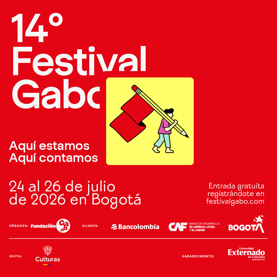 UExternado's tweet photo. ¡El periodismo y las grandes historias se toman a Bogotá! 📝✨ El @UExternado te invita a vivir el 14° Festival Gabo (@FestivalGabo), un espacio único con una agenda cultural sin precedentes repleta de talleres, clases magistrales y mentes brillantes.

¡Déjate inspirar por el legado de Gabo! 🚀 Conoce más y regístrate gratis aquí. ⬇️https://t.co/aAVTiY4Jho