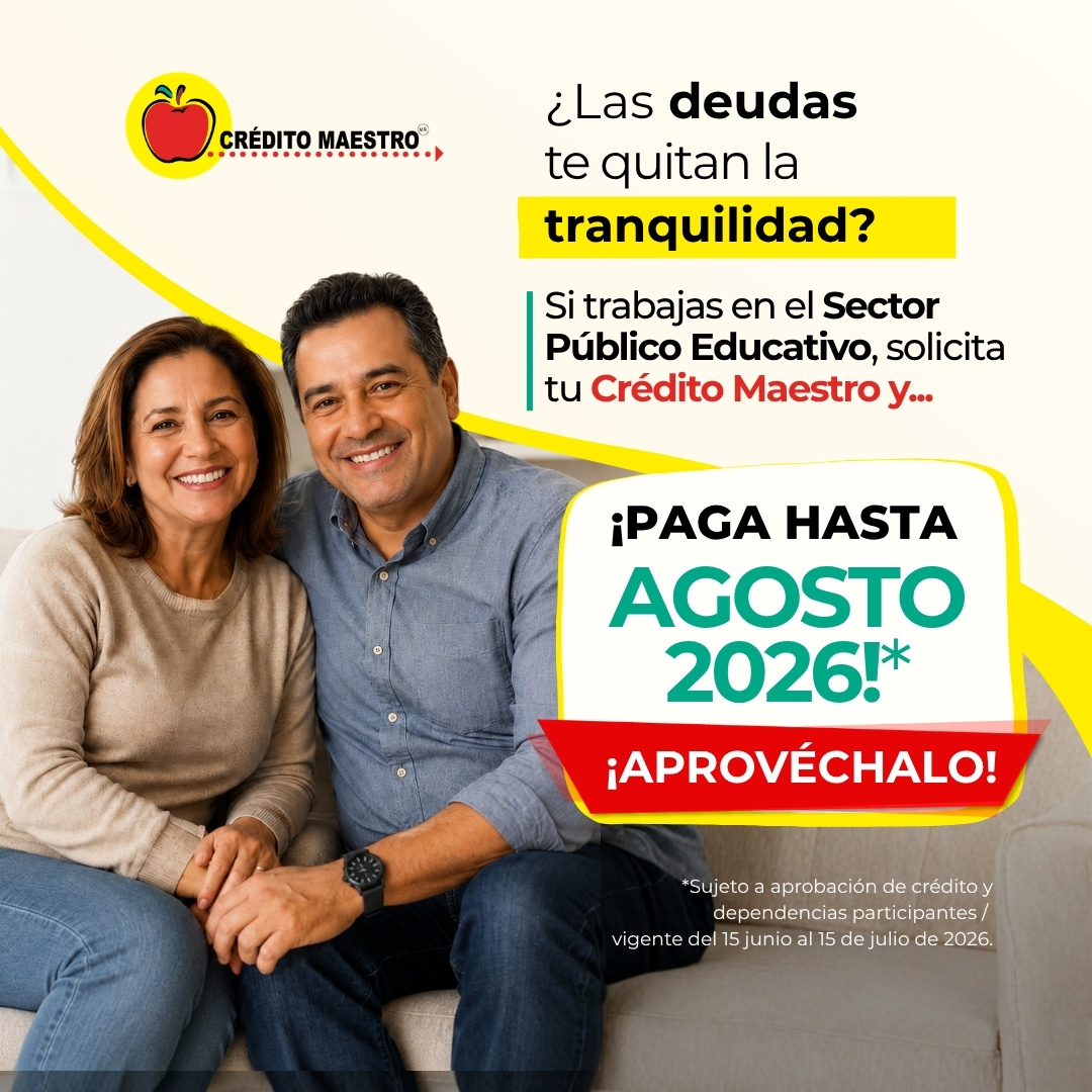 CreditoMaestro's tweet photo. Las deudas no deberían impedirte disfrutar de lo que realmente importa.

¡Haz clic aquí: https://t.co/ENhhrnrMwI ! Aprovecha la promoción #PagaHastaAgosto y conoce cómo podemos ayudarte😎👇

#TuVeranoEmpiezaHoy #VeranoConCréditoMaestro https://t.co/4DygyGhDAK
