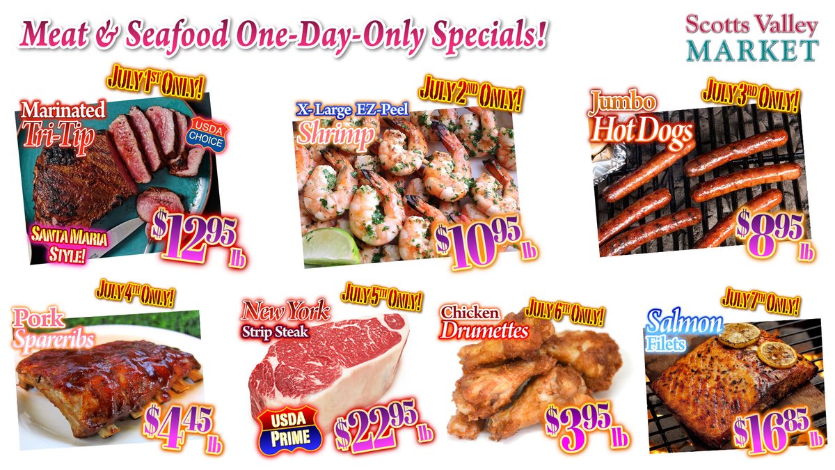 SVMkt's tweet photo. Don’t miss our “ODO” One-Day-Only Meat &amp; Seafood Sales this week! https://t.co/2QzRc8rdUJ