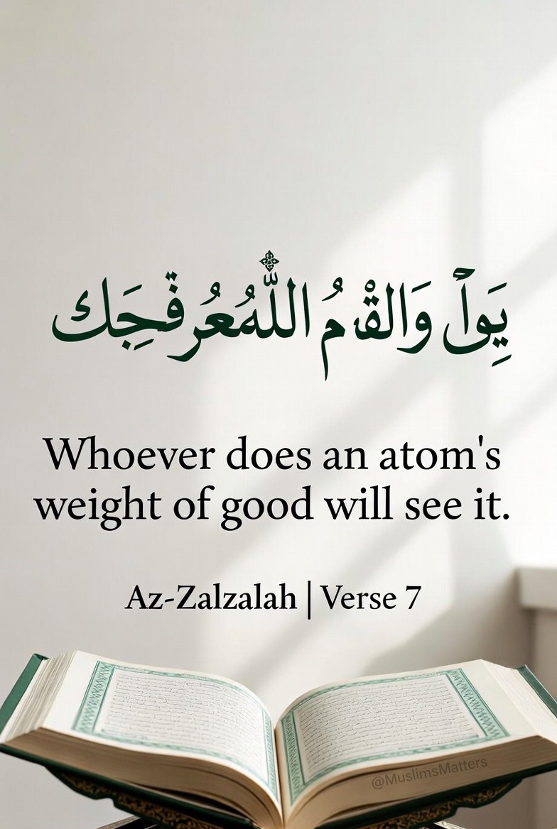MuslimsMatters's tweet photo. Allah notices even the smallest good 😊 https://t.co/lhCrq5Y0GD