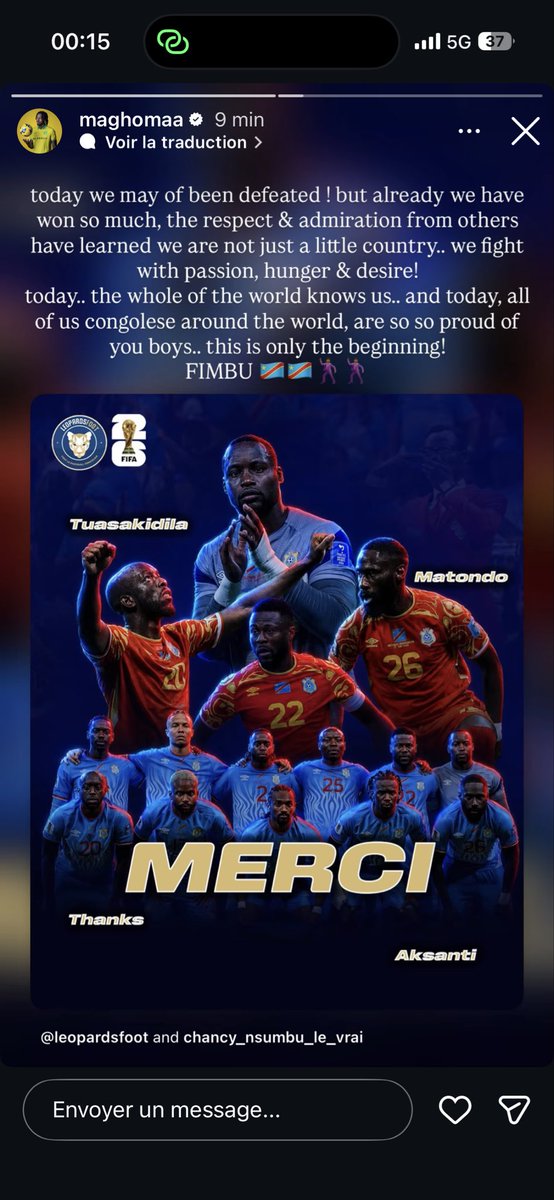 Mbembinhooo's tweet photo. Story de Paris Maghoma👀 https://t.co/fc7yuVoIuf
