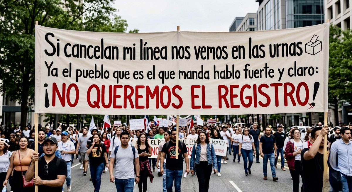 CASQUITO05's tweet photo. @Mr_Civico @vero03sohe El pueblo ya habló y ya decidió…
NO QUEREMOS EL REGISTRO 👎🏼❌

Recuerden el pueblo manda… https://t.co/lW9W600TPv