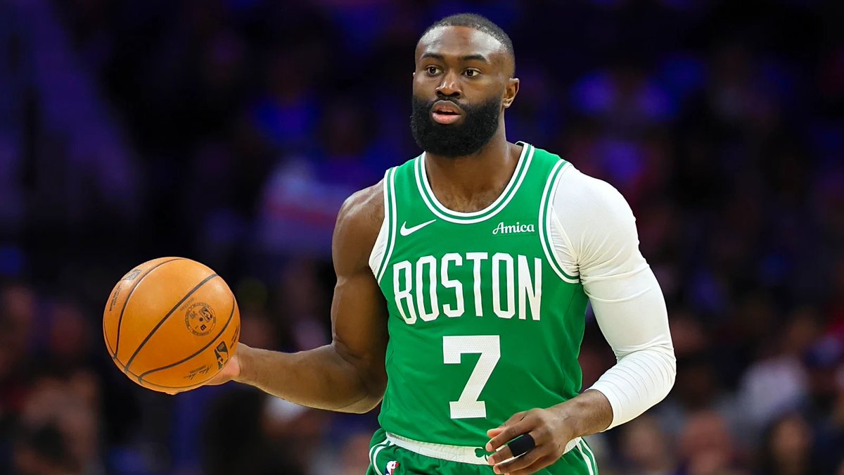 ball_vault's tweet photo. BIG TRADE: The Boston Celtics have agreed to trade Jaylen Brown to the Philadelphia 76ers for Paul George, two first-round picks and two second-round picks, per @ShamsCharania https://t.co/2QIUGt36kT