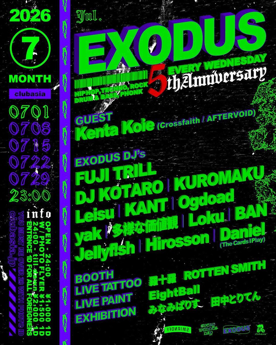 toritentan's tweet photo. 2026.7.1 EXODUS
17回目のEXHIBITION

エクソ5周年おめでとうございます🎉 https://t.co/2Sq9mGfVwZ