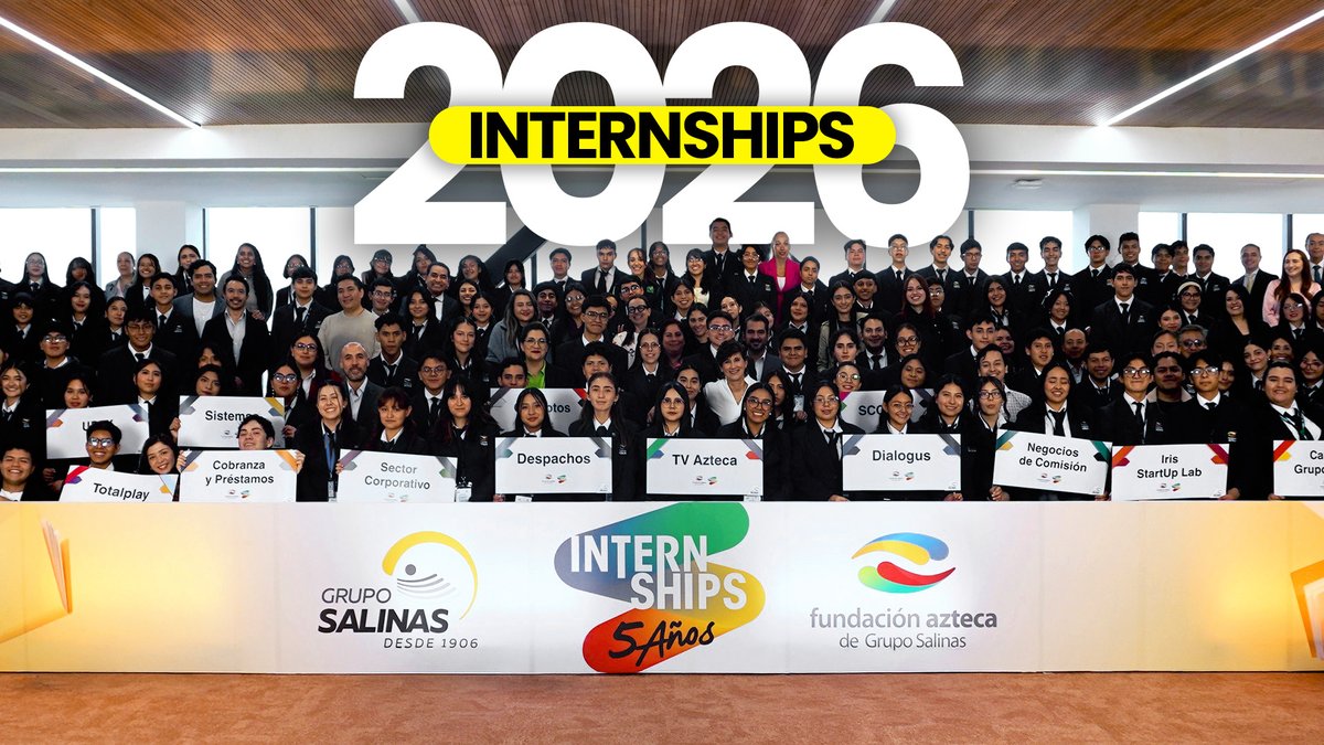gruposalinas's tweet photo. ¡El futuro también se construye con experiencias 💪!

La quinta generación de Internships ya comenzó. Durante las próximas semanas, 160 estudiantes de diferentes planteles de @FundacionAzteca formarán parte de las empresas de #GrupoSalinas, donde conocerán nuevos retos, colaborarán con grandes equipos y vivirán de cerca el entorno profesional 🤓💼.

Bienvenidos, les deseamos mucho éxito en esta experiencia que apenas comienza 🙌.