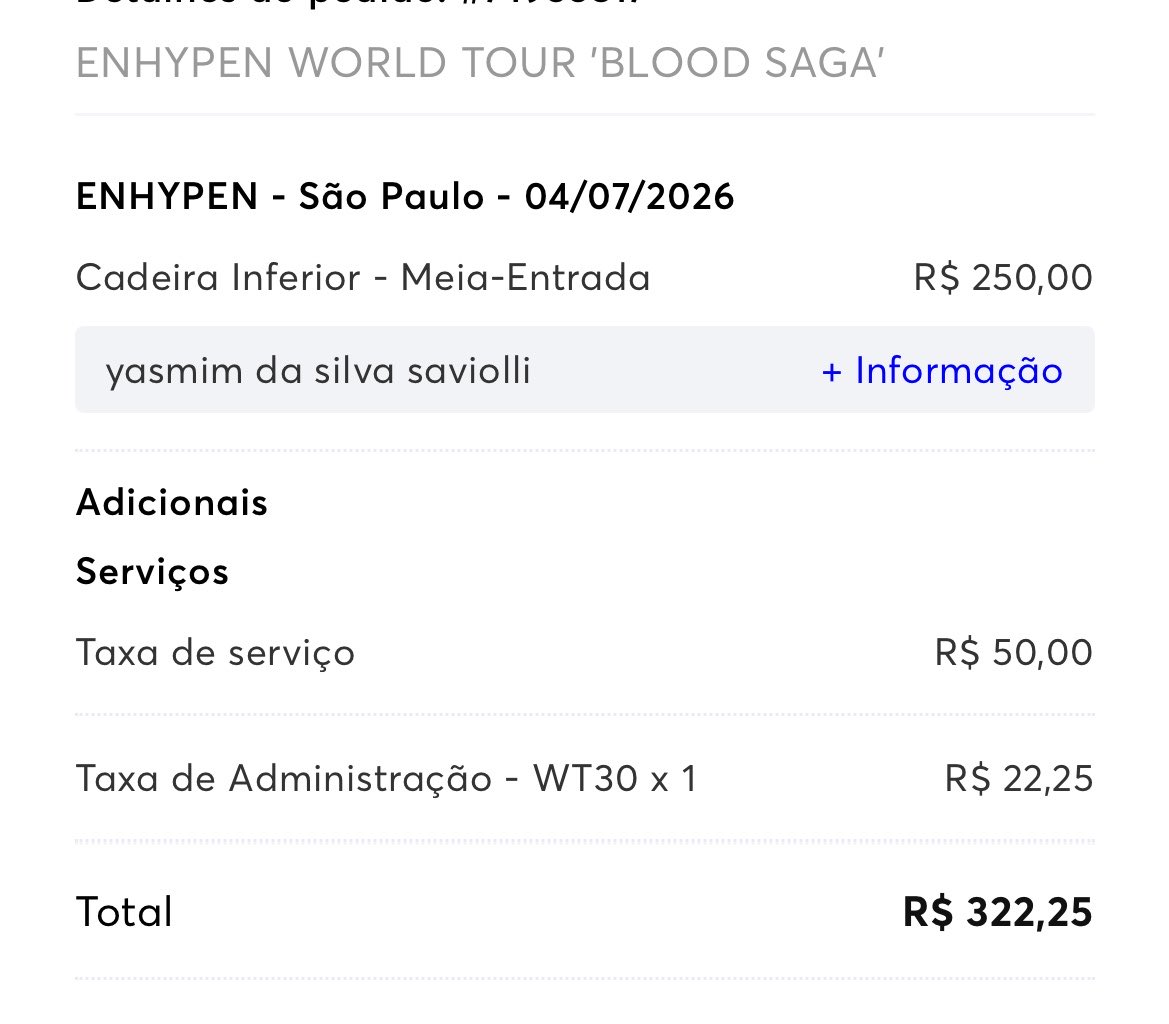 mlnzzvl's tweet photo. ALGUÉM COMPRAAAAAAAAAA PELO AMOR DE DEUS 

ENHYPEN INGRESSO VENDENDO https://t.co/pWqN30mXal