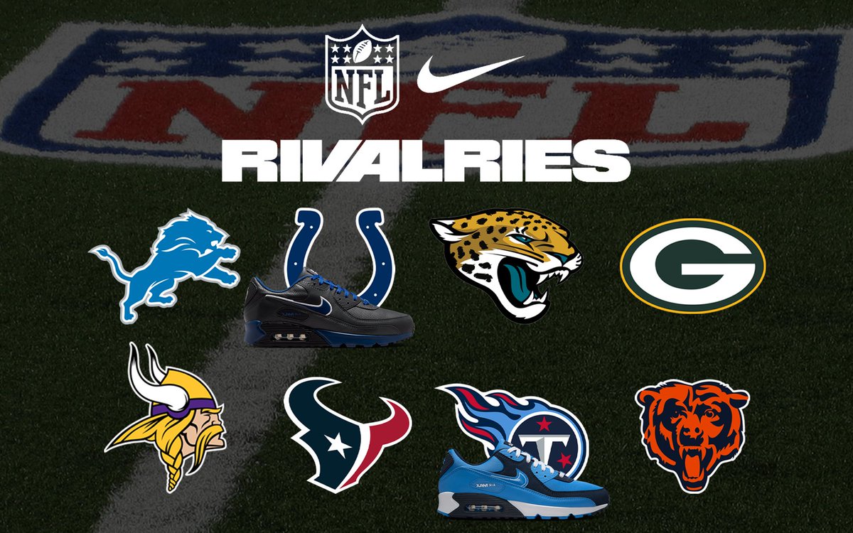 houseofheat's tweet photo. NFL x Nike Air Max 90 “Rivalries” Series Continues for the 2026-27 Season 🏈 https://t.co/teg56C60fk
