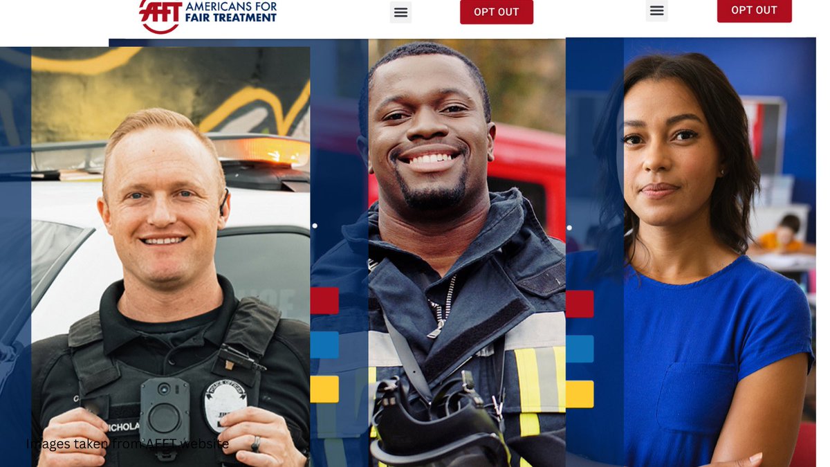 KelliButlerAZ's tweet photo. These 3 photos are on the homepage of Rep/Paid Lobbyist Matt Gress’ employer, @AmericansFair 

First responders &amp; supporters of @AZPoliceAssc @AZFirefighters @AZTroopers take note

Matt &amp; his AFFT pals try to pretend they’re only targeting teachers, but they’re coming for you too https://t.co/xpopXB4vjM