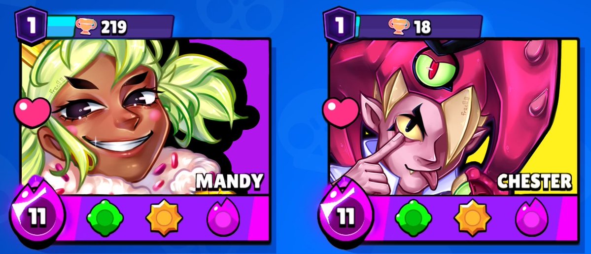frae0_0's tweet photo. —best duo’s icons in my style💜💛

#BrawlStars #Mandy #Chester https://t.co/Xyq9PQrrVO