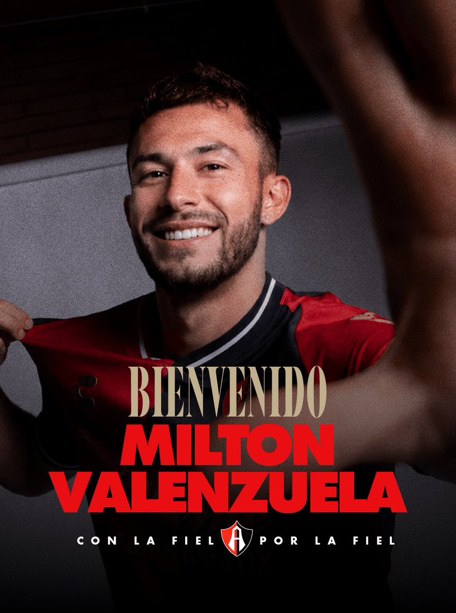 AtlasFC's tweet photo. Rojinegros, tenemos a nuestro segundo fichaje 😎

Milton Valenzuela llega para reforzar la zona defensiva 🔒

¡Bienvenido, Milton!

#ParaLaFielPorLaFielYConLaFiel https://t.co/FDicdb76e6