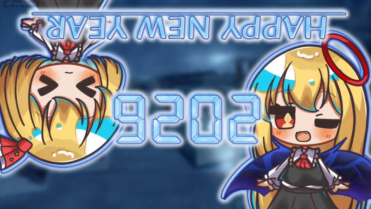 Miz8dotNet's tweet photo. 逆あけおめ　そして久々のおははち！
今日は7月2日、1年のど真ん中が正午にある日なようだ
この画像逆さまにしてもあまり違和感ないな（？） https://t.co/eBaecNUYrr