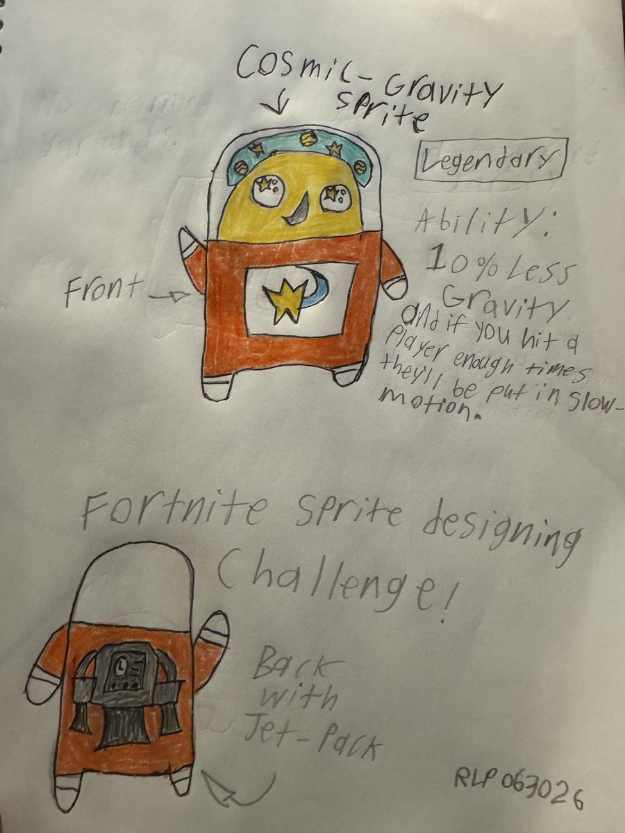fawnmaryam's tweet photo. @GosstyOfficial My son designed a couple. Dynamite Kaboom Sprite &amp; Cosmic Gravity Sprite #DesignASprite https://t.co/5KgEIUjbnD
