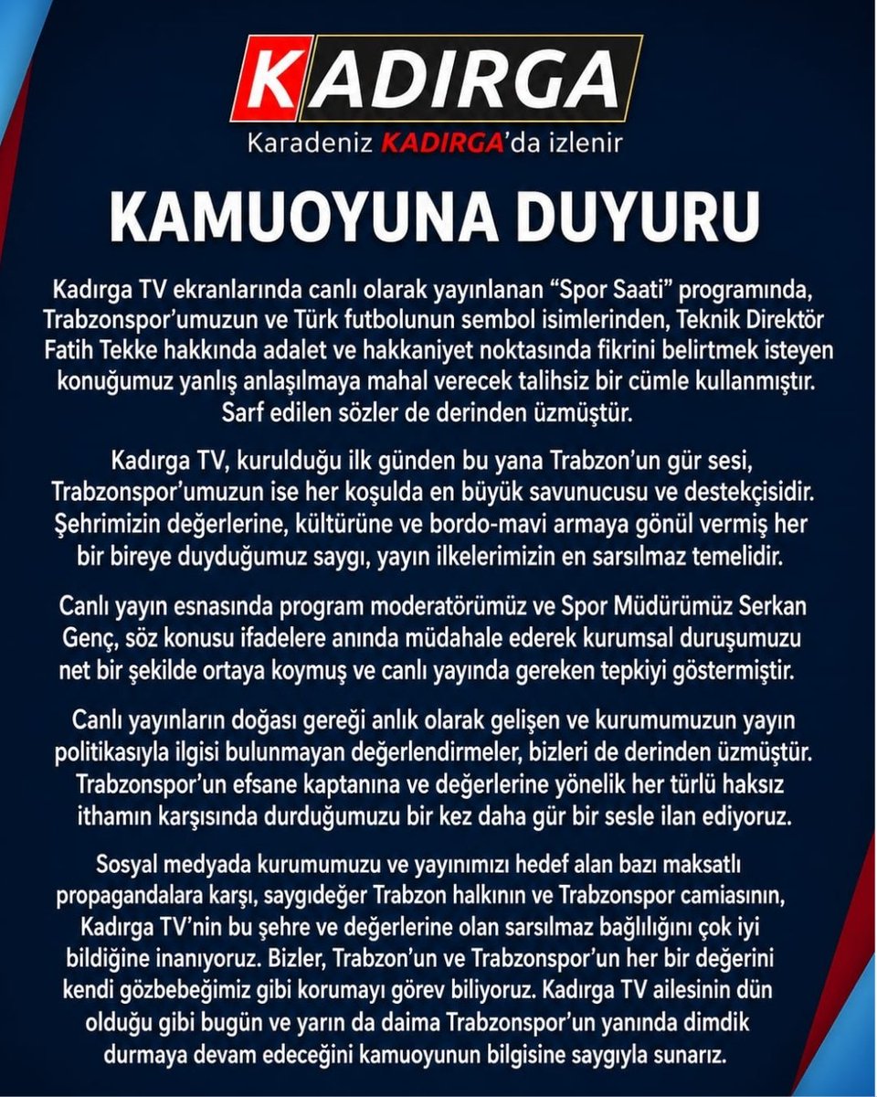 kadirgatv's tweet photo. KAMUOYUNA DUYURU https://t.co/q5UW2AYDKo