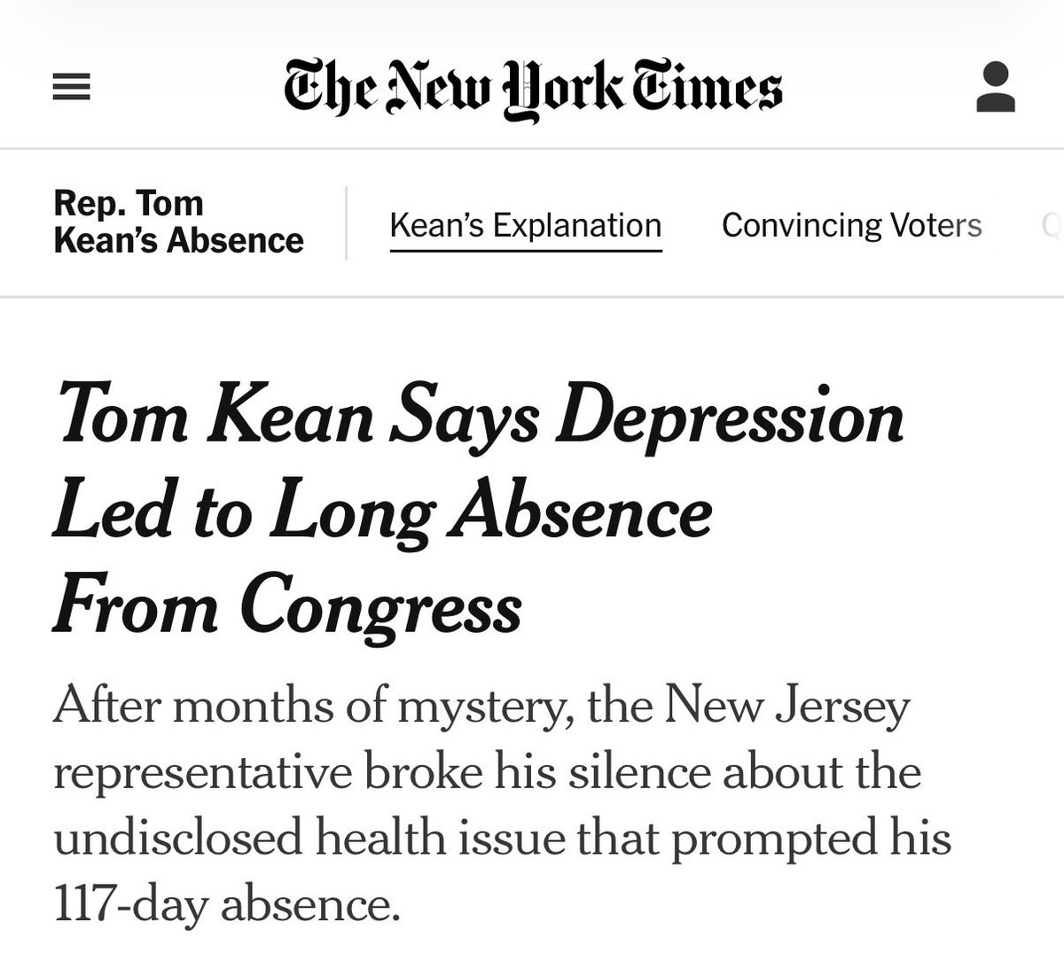 KylieJaneKremer's tweet photo. How much longer is this going to continue, @McConnellPress?

A sitting U.S. Senator was reportedly found unconscious and has now been hospitalized for over two weeks, yet the public has received virtually no meaningful update.

Then there’s Rep. Kean, who disappeared from Congress for four months before returning and revealing he had been hospitalized for depression. He was able to remain out of office, continue collecting a taxpayer-funded salary, and retain full health benefits without publicly disclosing that he was unable to perform his duties. Most Americans couldn’t simply stop showing up to work for months without informing their employer and expect to keep their job and paycheck.

Congress should pass legislation requiring federal elected officials to disclose when a serious medical condition prevents them from carrying out the responsibilities of their office and to provide periodic status updates to their constituents. No one is asking for private medical records or information protected by HIPAA, but the public deserves to know when the officials they elected are unable to serve.

Who is willing to introduce a transparency bill for the American people?